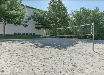 Sand volleyball court